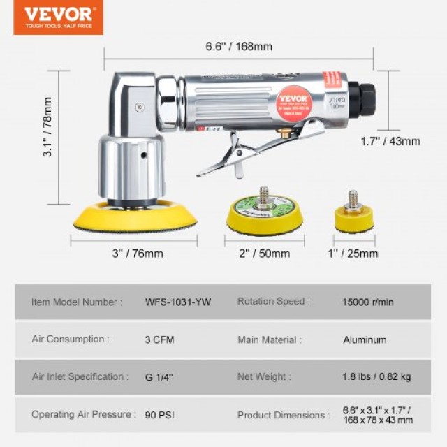 Μίνι Αεροτροχός VEVOR για Αυτοκίνητα, 15000r/min, Σετ 58 Τεμαχίων  QDPGJ123C0005YFA5V0