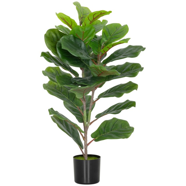 HOMCOM Τεχνητό Φυτό Ficus Lyrata Ύψους 80 εκ. για Εσωτερικούς Χώρου...