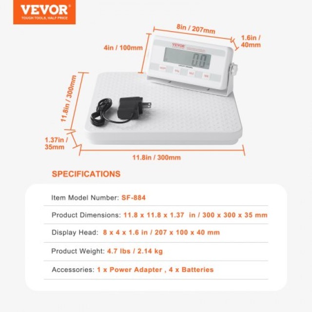 Φορητή Ιατρική Ζυγαριά VEVOR 200KG για eShop  BXSYSCBSLHJ4NX1Y9V2