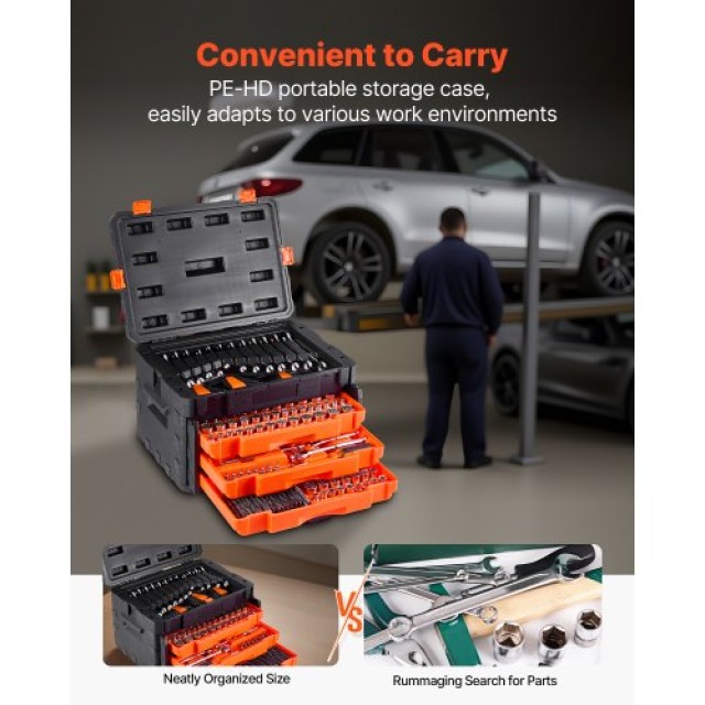 VEVOR Σετ Καρυδάκια 450 Τμχ με 6.4/9.5/12.7 mm Δίσκο και Πορτοκαλί ... VEVOR Σετ Καρυδάκια 450 Τμχ με 6.4/9.5/12.7 mm Δίσκο και Πορτοκαλί ...