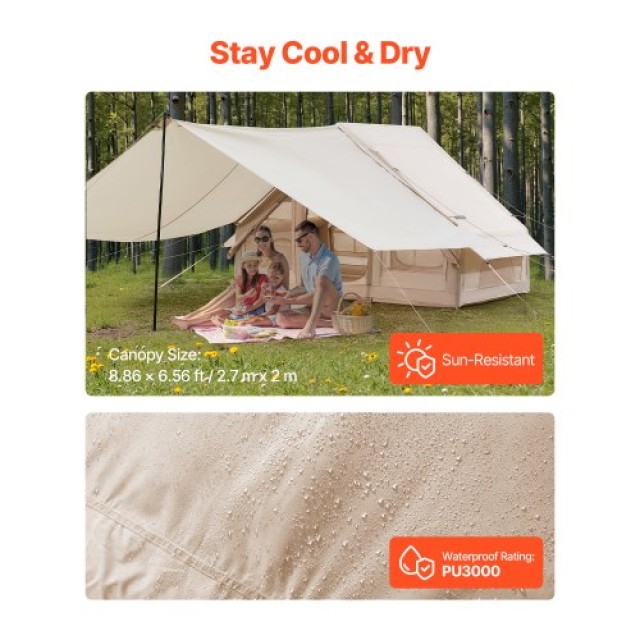 VEVOR Φουσκωτή Σκηνή Glamping 3-5 Ατόμων με Αντλία KJZP321MCQWZYXYAQV0