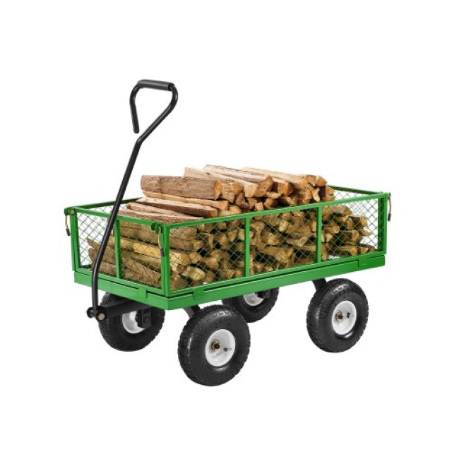 VEVOR Ατσάλινο Καρότσι Κήπου 900lbs Βαρέως Τύπου με Ρόδες 10in ZXHY...
