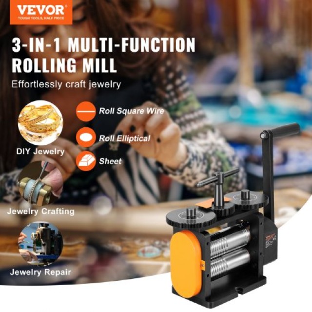 Μηχανή Χειροτεχνίας VEVOR Rolling Mill 57 mm για Κοσμήματα  SHYYPJ3H157M2T9N9V0