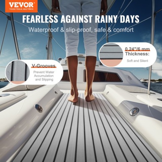 VEVOR Δάπεδο Σκάφους EVA Foam 94.5 x 35.4, Αντιολισθητικό Αυτοκόλλητο, 23.2 τ.π. για Σκάφη  CBZZFHPMDDHSS4TPHV0