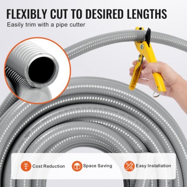 VEVOR 1 Εύκαμπτος Σωλήνας PVC 100 ft Μη Μεταλλικός IP65  PVCYMDQDG1INFF00ZV0