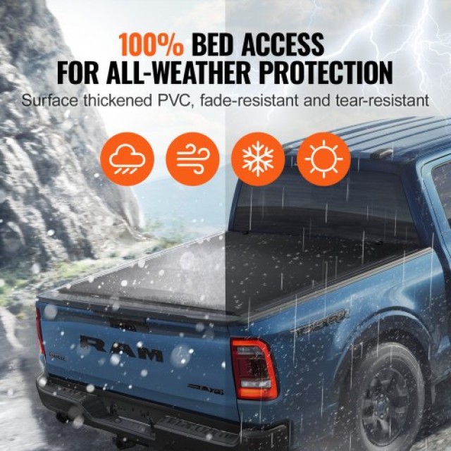 Κάλυμμα Καρότσας VEVOR Quad-Fold για Dodge Ram 1500 (2002-2024) PVC  ZDSKCHBXGXZDS0LM8V0