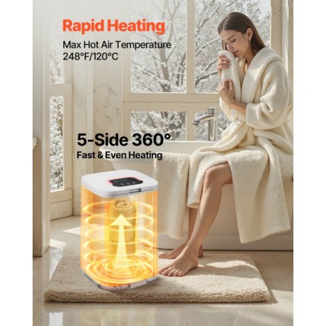 VEVOR Κουβάς Ζεσταίνεις Πετσέτες 20L με LED Οθόνη και Κλείδωμα Ασφα...