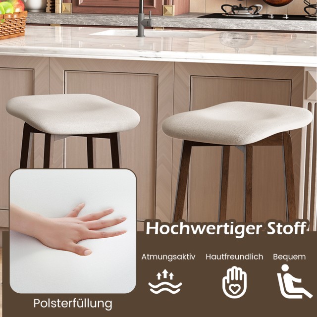 Costway Σετ 2 Περιστρεφόμενα Μπαρ Σκαμπό με Ταπετσαρισμένα Καθίσματ...