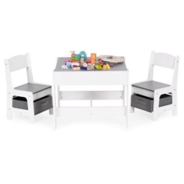 ECOTOYS Σετ παιδικών επίπλων τραπεζάκι + 2 καρέκλες πίνακας κιμωλία...
