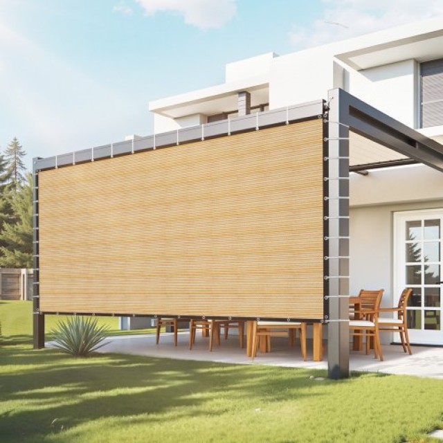 VEVOR Οθόνη Ιδιωτικότητας 12x20 ft για Κήπο (Μπεζ) JBZGB185GSM2B9JM...