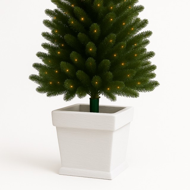 BAKAJI Βάση Δέντρου Χριστουγεννιάτικου Λευκό Βάζο Στήριγμα 40x40x41...