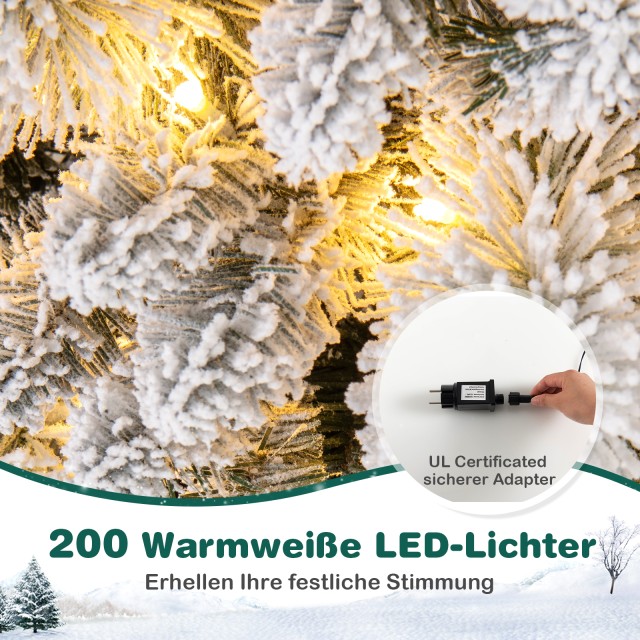 Costway 210 εκ Τεχνητό Χριστουγεννιάτικο Δέντρο με Φωτισμό, Pop Up ... Costway 210 εκ Τεχνητό Χριστουγεννιάτικο Δέντρο με Φωτισμό, Pop Up ...