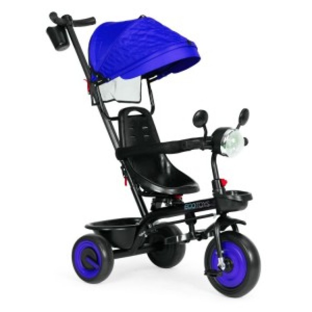 ECOTOYS Παιδικό τρίκυκλο καρότσι 3 σε 1 με περιστρεφόμενο κάθισμα κ...