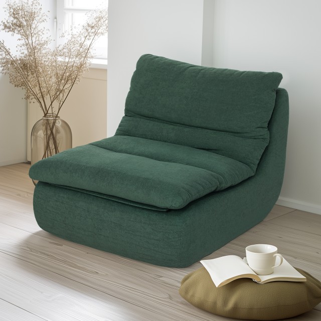 HOMCOM Πράσινη Βελούδινη Καρέκλα 82x103x75 εκ 83B-294V00GN