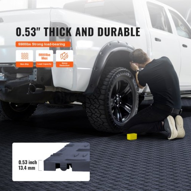 Πλακάκια Γκαράζ VEVOR, 12x12x0.53, 50τμχ, Αντιολισθητικά, Γραφίτης Γκρι  CKDDSMH501212WO1OV0