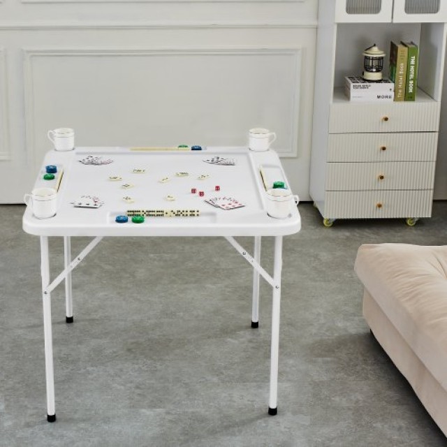 Πτυσσόμενο Τραπέζι Mahjong 4 Ατόμων VEVOR με Θήκες & Τραπέζι Παιχνιδιών  SDMJZBSWZDMJOF0ZJV0