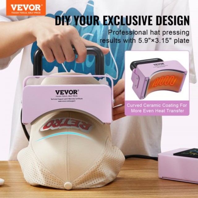 Μίνι Πρέσα Καπέλων VEVOR 5.9x3.15 Μωβ  BXSKMJBJMINIB06CLV2