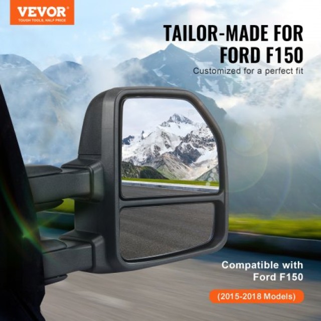 Καθρέπτες Ρυμούλκησης VEVOR Θερμαινόμενοι για Ford F150 2015-2018 μ...