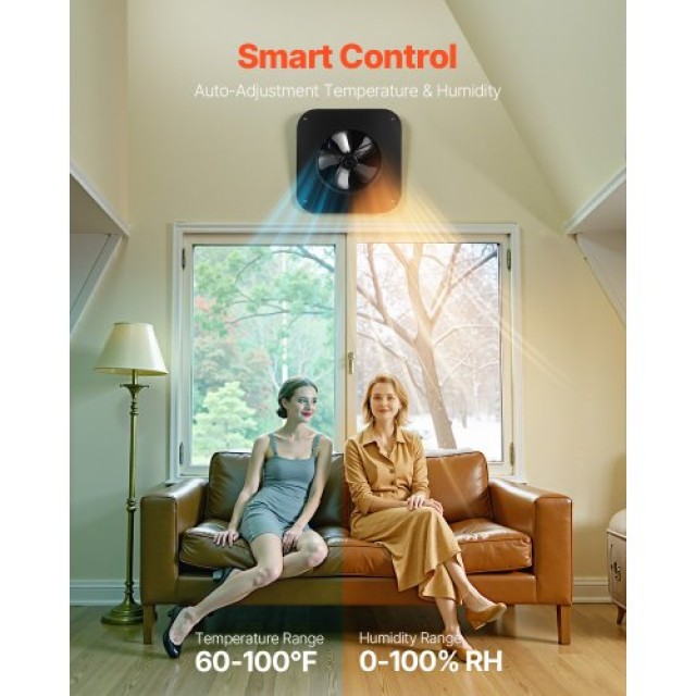 VEVOR Ηλιακός Ανεμιστήρας Εξαερισμού Σοφίτας 50W με Έξυπνο Θερμοστά...