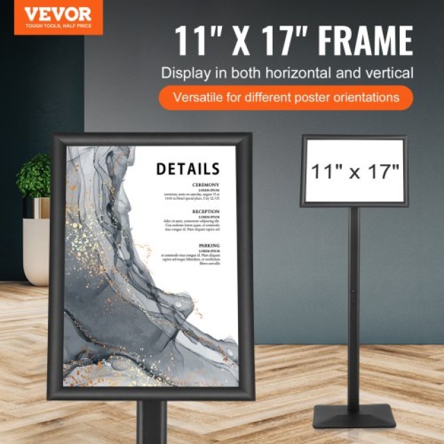 Ρυθμιζόμενη Βάση Πινακίδας VEVOR 11x17 Μαύρη  BZJJSDZJCZCGJFCLWV0