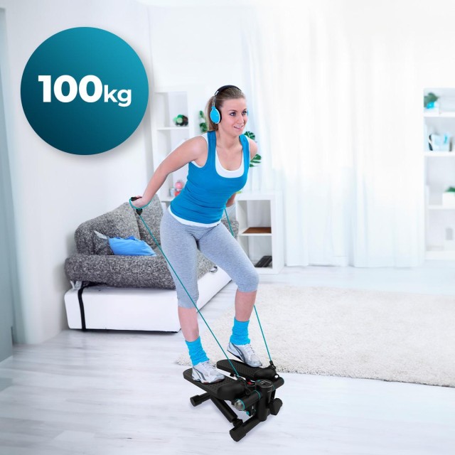 CECOTEC  Stepper Drumfit StepTrain 1000 με Ελαστικές Ταινίες Αντίστασης, Οθόνη LCD, Αντιολισθητικά Πεντάλ, Χειροκίνητη Αντίσταση, Μέγιστο Βάρος Χρήστη 100 Kg  CEC-07198