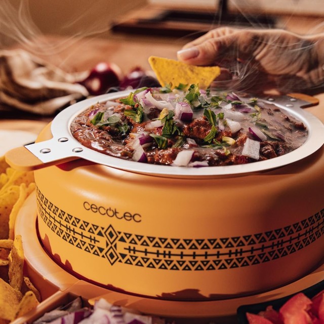 Συσκευή για Ζέσταμα Υλικών & Συναρμολόγηση Tacos με 4 Θήκες και 4 Μορφές Σιλικόνης 40W Cecotec Fun Taco Andale CEC-03834 Cecotec