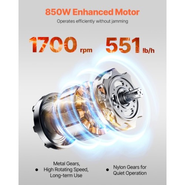 VEVOR Ηλεκτρική Μηχανή Κοπής Κρέατος 850W Επαγγελματική Συσκευή Κοπής Κρέατος TSBXGQPJYSBXVZ50UV2