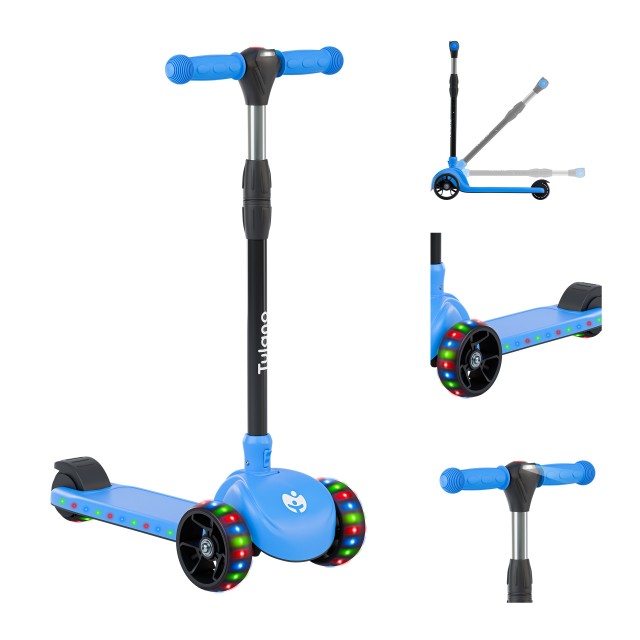 Tulano Πτυσσόμενο Τρίτροχο Scooter με LED για Παιδιά από 3 ετών, Μπ... Tulano Πτυσσόμενο Τρίτροχο Scooter με LED για Παιδιά από 3 ετών, Μπ...