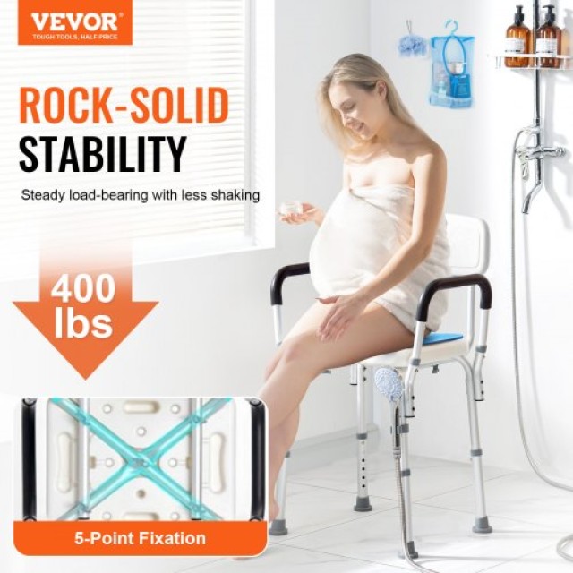 VEVOR  Καρέκλα Ντους 400lbs Ρυθμιζόμενη Ύψος  LYYKDGDLHJPEHRC3AV0