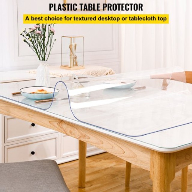 Διαφανές Κάλυμμα Τραπέζης VEVOR 36x60 εκ., 1.5 χιλ.  FXPVC15MM3660HHGIV0