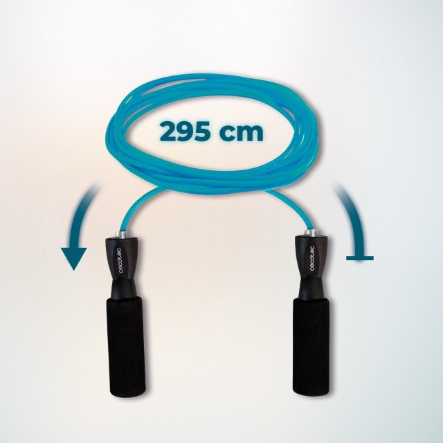 CECOTEC  Σχοινάκι Άσκησης DrumFit από PVC με Αντιολισθητικές Εργονομικές Λαβές και Σύστημα Ομαλής Κίνησης, 295 εκ.  CEC-07129
