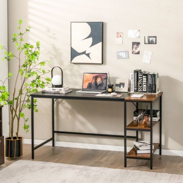 Γραφείο Υπολογιστή με 2 Ράφια  COSTWAY CB10417DK
