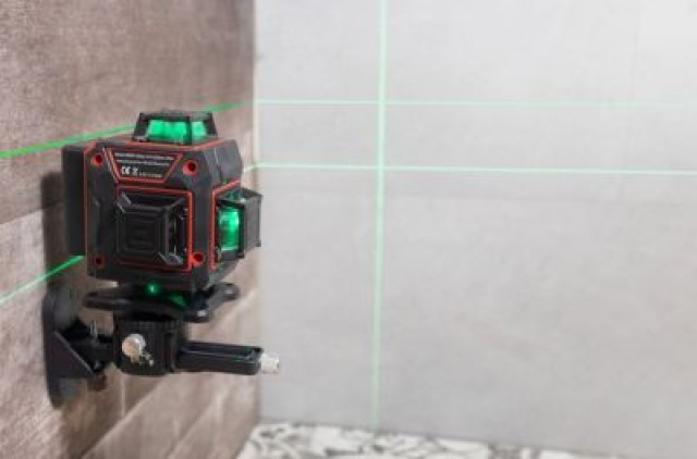 Multistore Επίπεδο laser επιπέδου πράσινο σταυροειδές laser 360° 4D...