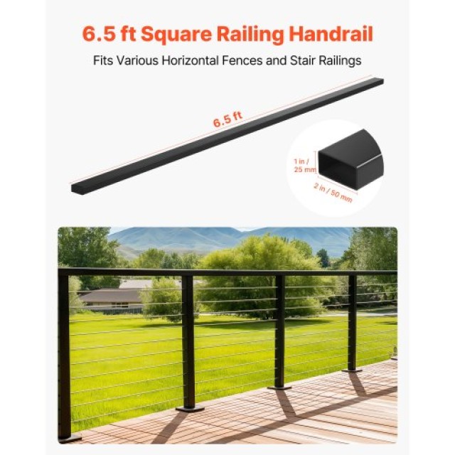 VEVOR Ρεκτιφάκερ Ανοξείδωτου Χάλυβα 198 εκ. για Εξωτερική Σκάλα LGF... VEVOR Ρεκτιφάκερ Ανοξείδωτου Χάλυβα 198 εκ. για Εξωτερική Σκάλα LGF...