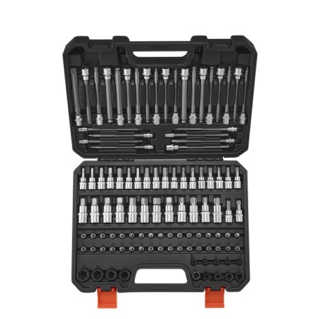 VEVOR Σετ Καρυδάκια 107 Τεμαχίων SAE & Metric Hex/Torx/E-Torx/Tamper-Proof/Extra Long PTTT143812HEY11YMV0