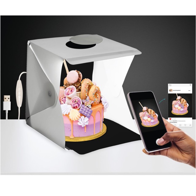 Πτυσσόμενο Φωτογραφικό Studio Box 40x40x40 cm Λευκό HT2070 BeMix