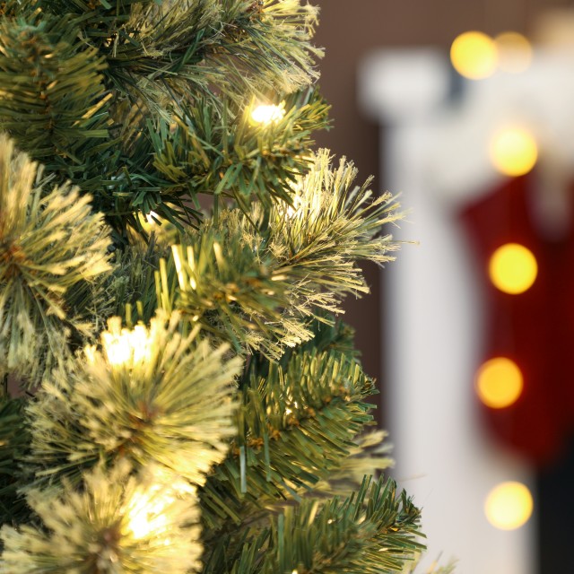 HOMCOM Μικρό Χριστουγεννιάτικο Δέντρο Ύψους 60 εκ. με 35 Λευκά LED ...