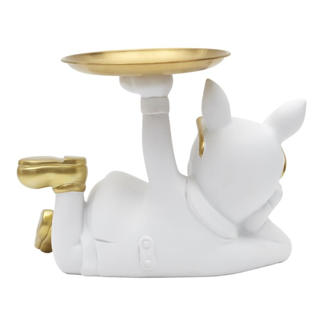 Διακοσμητικό Μπουλντόγκ με Δίσκο 27 x 17 x 18.2 cm Home Deco Factory HD0155