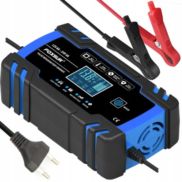 Verk Group Αυτόματος Φορτιστής Αυτοκινήτου 12V/24V με Λειτουργία Επ...