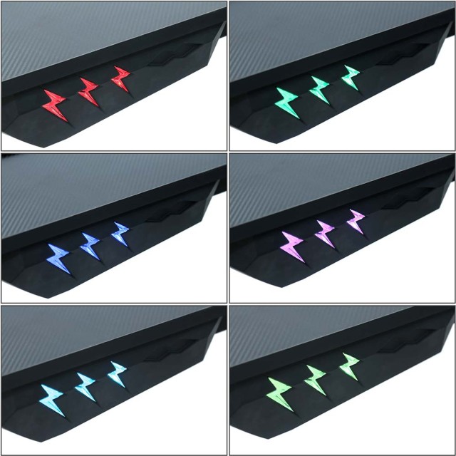 BAKAJI  Γραφείο Gaming για Υπολογιστή με Φώτα LED RGB και Mouse Pad 80x30  02012070