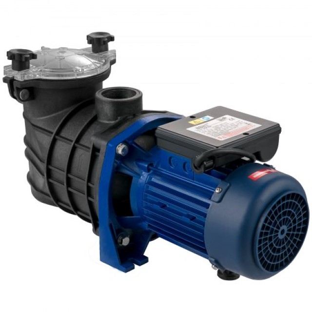 VEVOR Αντλία Πισίνας 1 HP, 15000 L/h 750W με Καλάθι Φίλτρου για Καθαρό Νερό Πισίνας, Είσοδος/Έξοδος 1.97 με 2 Σωλήνες Σύνδεσης. YBOCHCP75045NTEHDV2