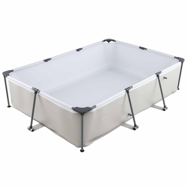 Costway Μεγάλη Ορθογώνια Πισίνα 300x207x66cm με Φίλτρο και Μεταλλικ... Costway Μεγάλη Ορθογώνια Πισίνα 300x207x66cm με Φίλτρο και Μεταλλικ...