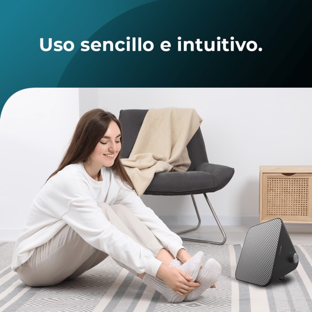 CECOTEC  Θερμαντικό ReadyWarm 1500 Max Κεραμικό Μαύρο με 1500 W, Ρυθμιζόμενο Θερμοστάτη και 3 Λειτουργίες  CEC-08286