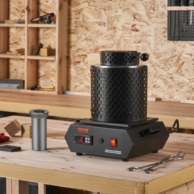 VEVOR Ηλεκτρικός Κλίβανος Τήξης Χρυσού 1350W με Γραφίτες 1kg & 3kg  CGXDRJL3KG1KGTETHV2
