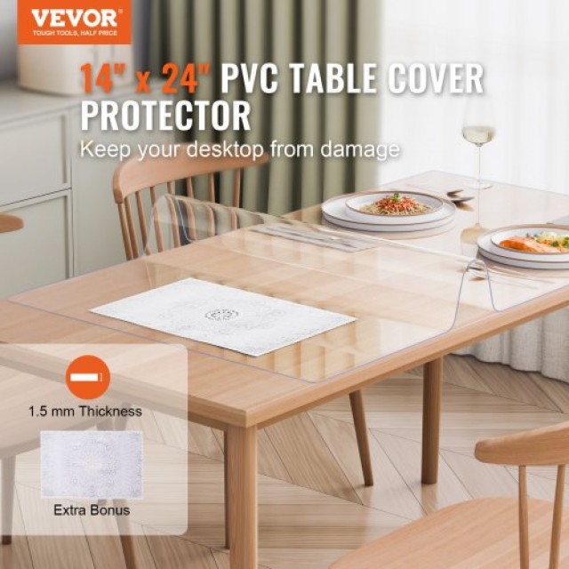 Διαφανές Προστατευτικό Τραπεζιού VEVOR 14x24 1.5mm  ZFXPVCZB14X2Y0CQ0V0