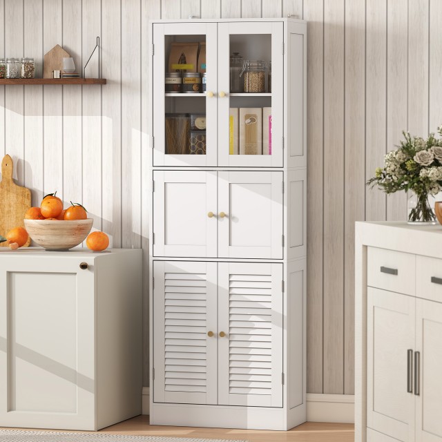 HOMCOM Φορητή Μπάνιο με 3 Ντουλάπια με 2 Πόρτες από Γυαλί και Ξύλο,... HOMCOM Φορητή Μπάνιο με 3 Ντουλάπια με 2 Πόρτες από Γυαλί και Ξύλο,...