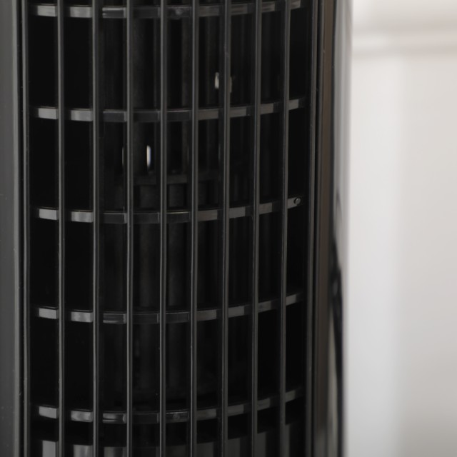 HOMCOM Column Fan Oscillating 3 Speeds and Low Noise, σε ABS και Χάλκινο, Ø11x32,5 cm, Μαύρο 824-060V90BK