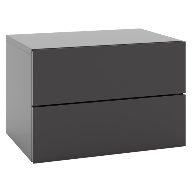 Επιτοίχιο Κομοδίνο με 2 Συρτάρια 42 x 30 x 28cm Γκρι Σκούρο HU10886...