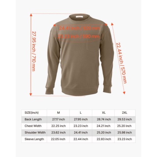 VEVOR Ανδρικό Αντιπυρικό Πουκάμισο Εργασίας FR - Ελαφρύ & Ανθεκτικό...