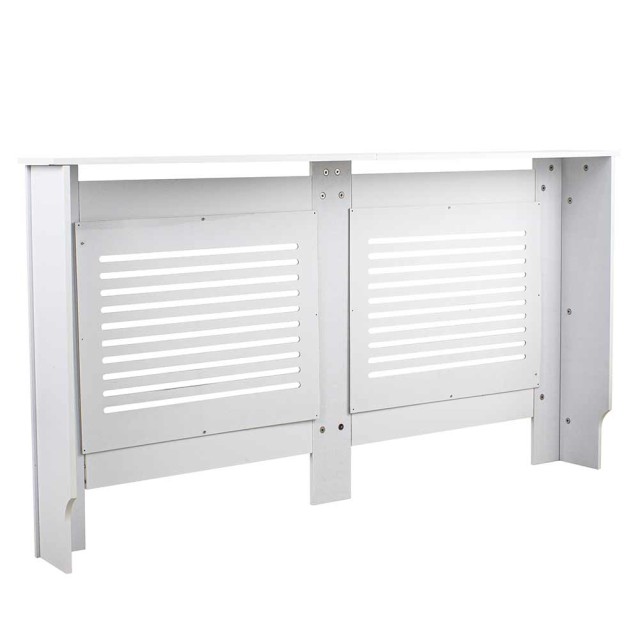 BAKAJI  Κάλυμμα καλοριφέρ από ξύλο MDF 152x19x82cm Κάλυψη καλοριφέρ λευκό  02826251